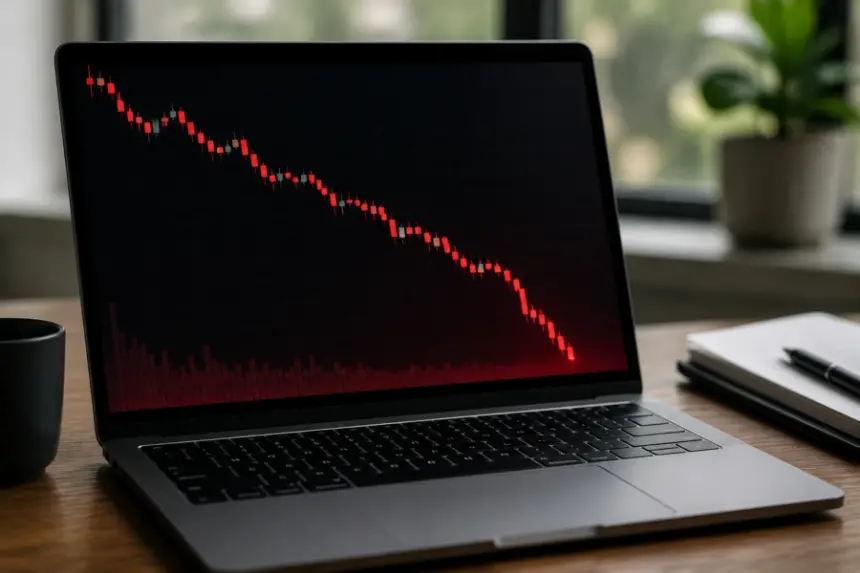 Chart showing Venice Token (VVV) price decline