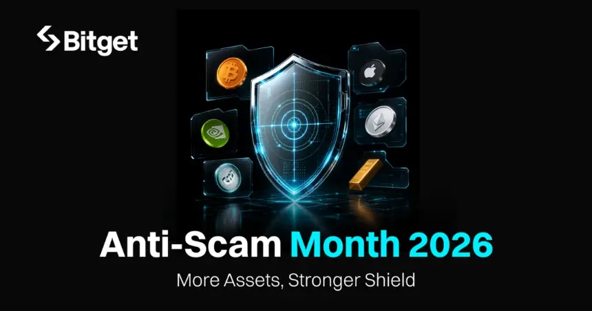 Bitget Anti-Scam Month 2026 announcement graphic