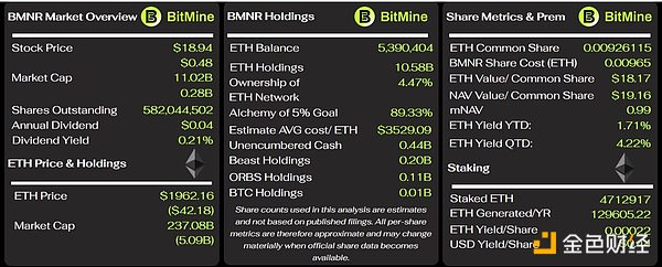 BitMine关键指标