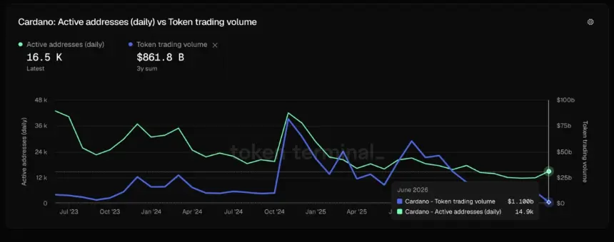 Active Addresses vs Token Volume