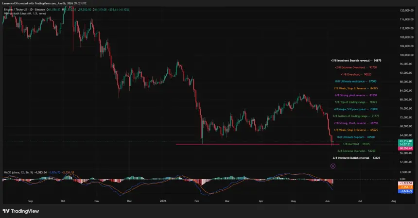 Bitcoin daily price chart.