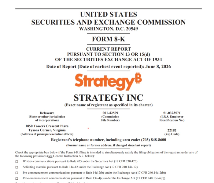 Strategy purchased another 1,550 Bitcoin.