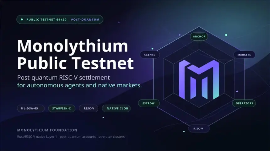 Monolythiumintroduces public testnet after full protocol reset - 2