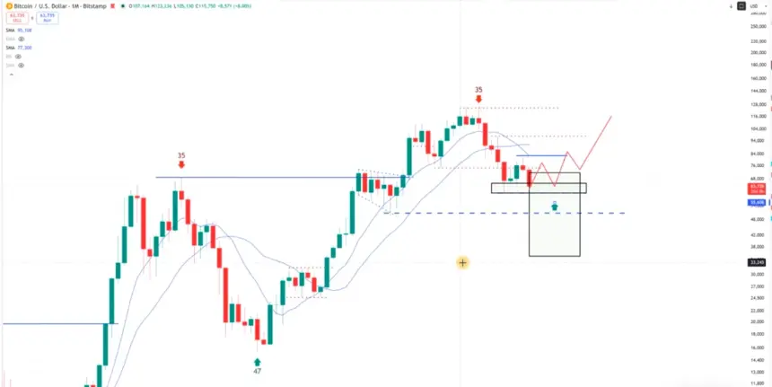 Bitcoin one-month price chart