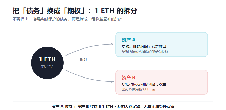 传统债务模式与期权化模式的风险敞口对比示意图