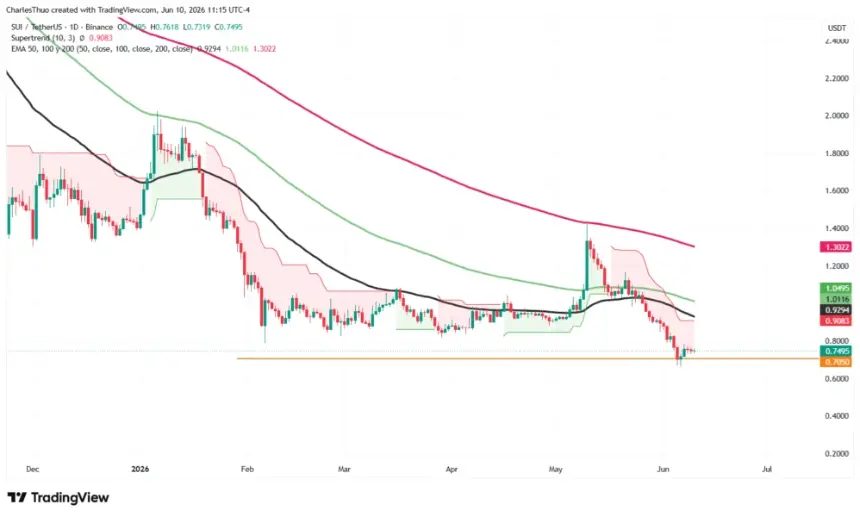 SUI Token Shows Signs of Stabilization Amid Accumulation Phase Following Steep Decline