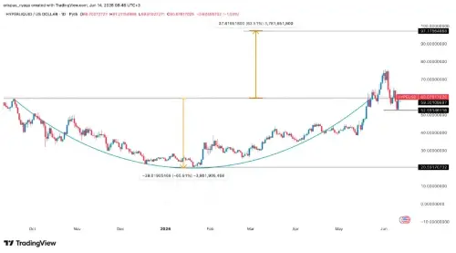 在超流动性激增和 ETF 流入的背景下，HYPE 代币飙升至 60 美元   