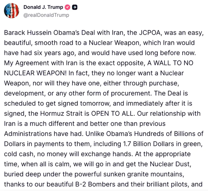 Source: Donald Trump/Truth Social