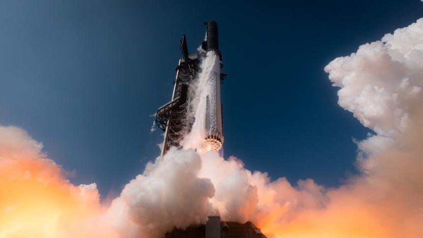 Starship 发射照片 图源：www.space.com/