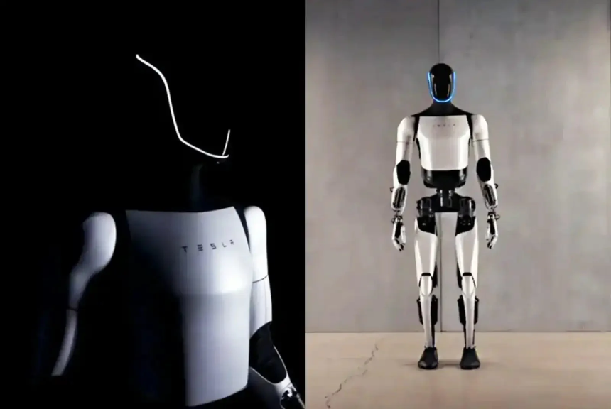 Tesla Optimus 人形机器人全身照 图源：tesery.com