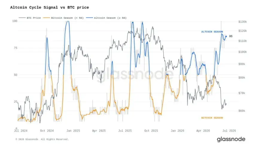 Glassnode Altcoin Season Index