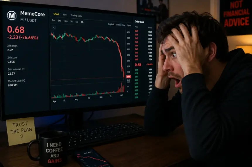 MemeCore sheds nearly $3 billion in value after M token collapses 76%.