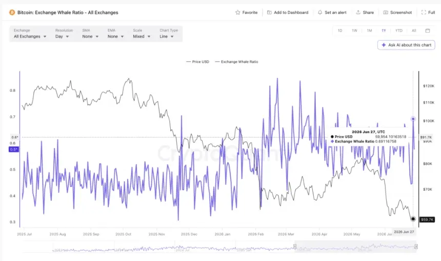 Exchange Whale Ratio