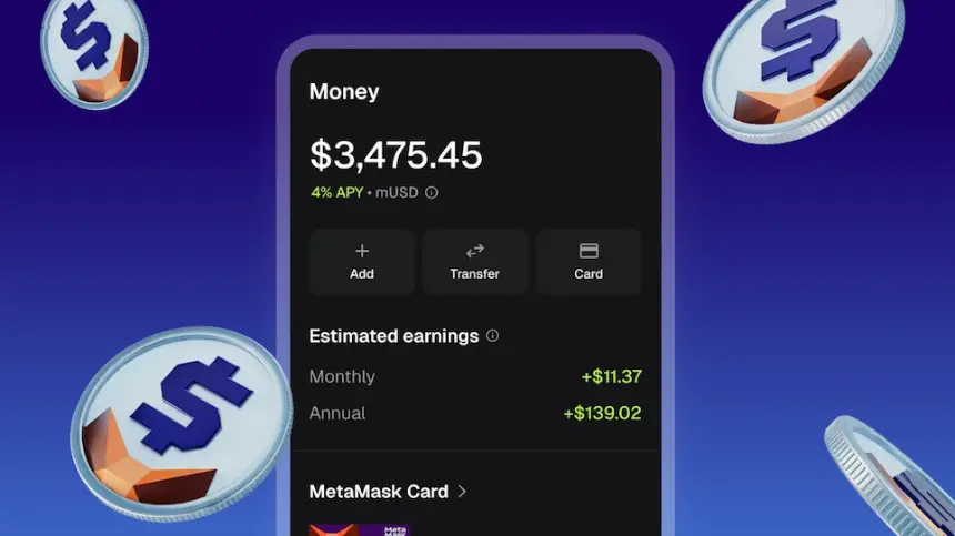MetaMask Launches Yield-Bearing Money Account with Spending Card on Monad Blockchain