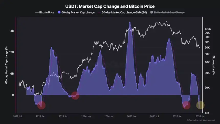 USDT Maket Cap and BTC