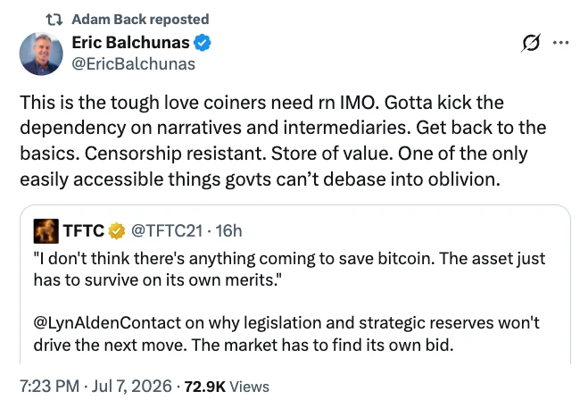 Lyn Alden: Bitcoin Must Stand on Its Own as Strategy Offloads $216M Worth of BTC