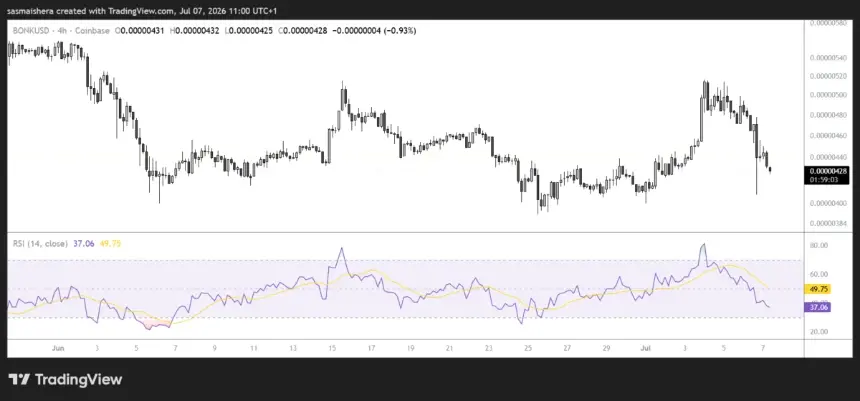 COINBASE:BONKUSD 4H Chart