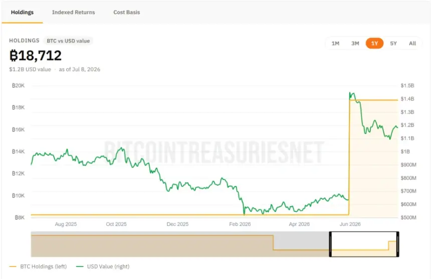 SpaceX BTC Holdings. Source: Bitcoin Treasuries