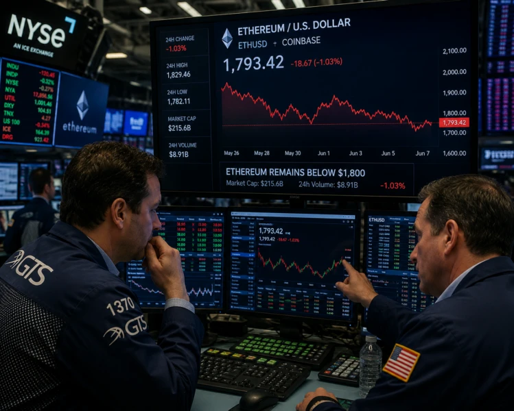 Ethereum Rebounds 10% but Struggles to Sustain Break Above $1,800