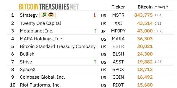 crypto treasury stocks