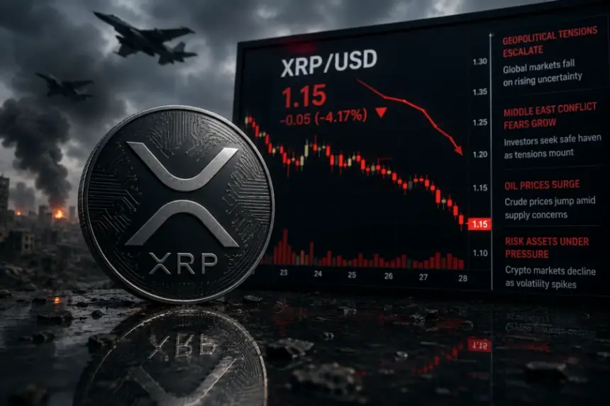 XRP Struggles to Hold $1 Amid Geopolitical Tensions and ETF Outflows
