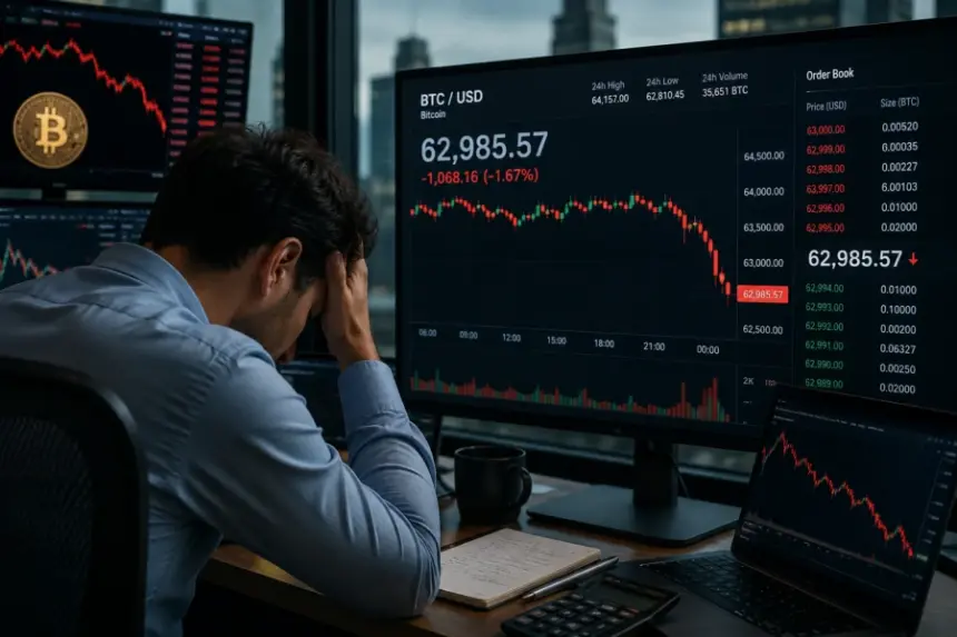 Bitcoin Hovers Below $63,000 Amid Bearish Technical Structure and Mixed Momentum Signals
