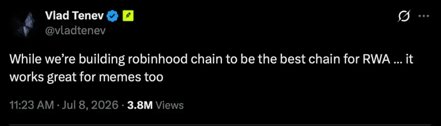 Robinhood链的行情值不值得关注？