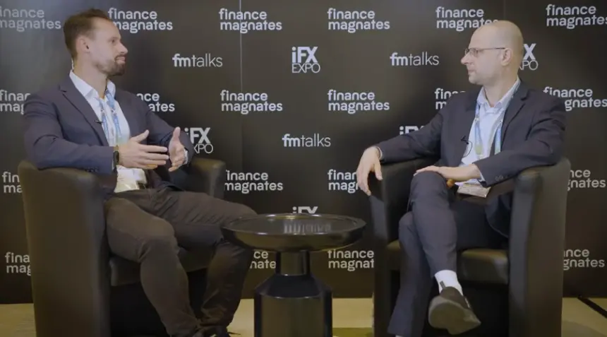 From left: Anton Golub, Founding Member, RWA Labs, and Yam Yehoshua, Chief Editor, Finance Magnates.