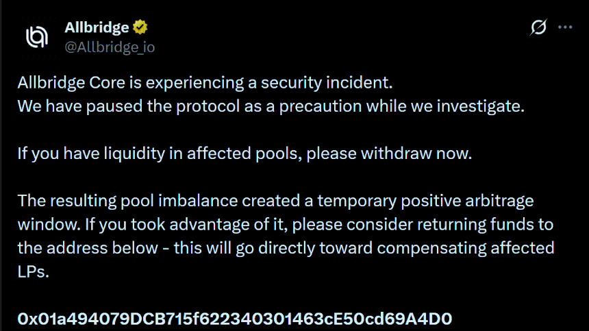 Allbridge exploit: Flash loans still haunt DeFi – $1.65M drained via USDC/USDT pool