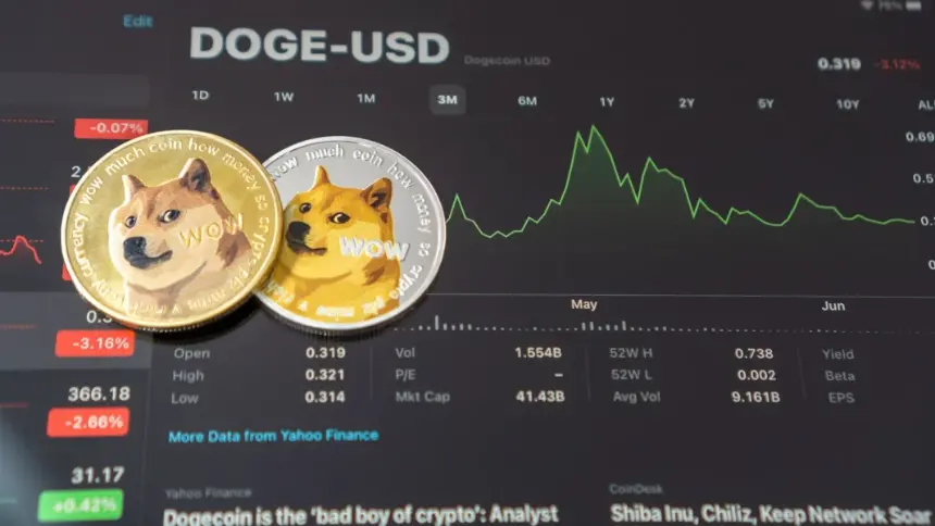 Dogecoin Coin Symbol On Price Chart