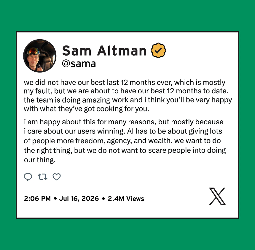Sam Altman安抚投资者