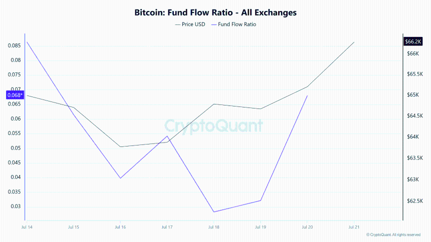 Bitcoin fund flow ratio
