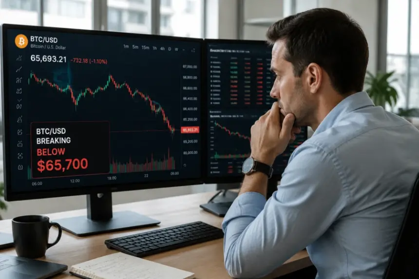 Bitcoin slips below $65,800 as geopolitical tensions and inflation fears mount: deeper correction ahead?