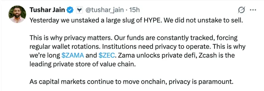 HYPE Falls 8% as Nearly $150M in Locked Tokens Queue for Withdrawal from Multicoin, Selini, and Galaxy