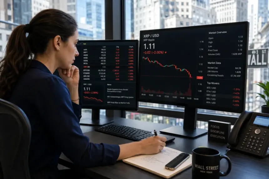 XRP AI Transactions Surpass 1 Million, Yet Price Drops to $1.11 Amid Market Fear