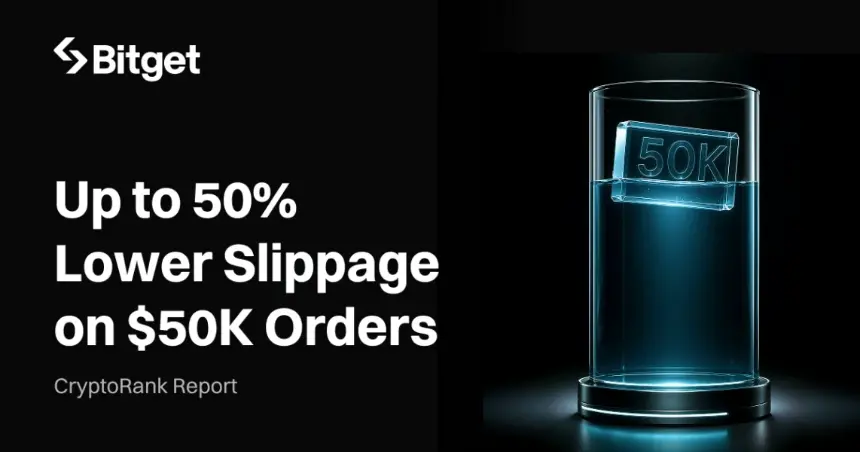 Bitget tops CryptoRank study: rTokens achieve up to 58% lower slippage for $50K orders in tokenized equity execution