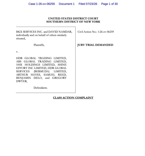 BitMEX Co-Founders Arthur Hayes, Samuel Reed, Ben Delo Hit With New Class Action Lawsuit Over Alleged Insider Trading Desk