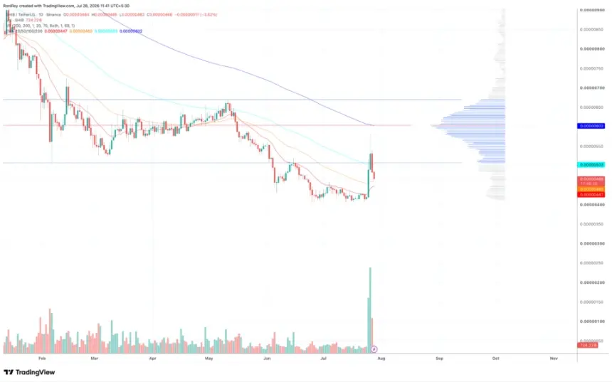 Shiba Inu price chart 4-hour