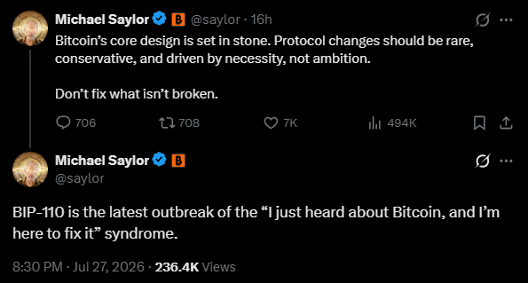 Bitcoin BIP-110 Saylor