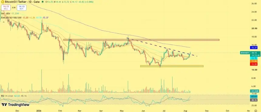 Bitcoin SV price chart