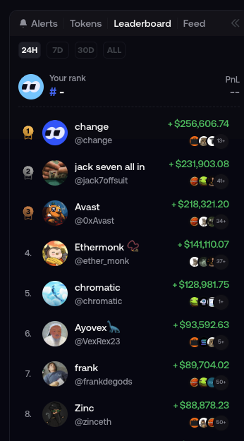 FOMO的LEADERBOARD和FEED