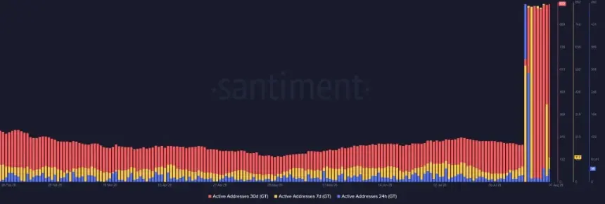 GT Active Addresses Spike