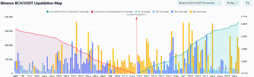 Bitcoin Cash Liquidation Map
