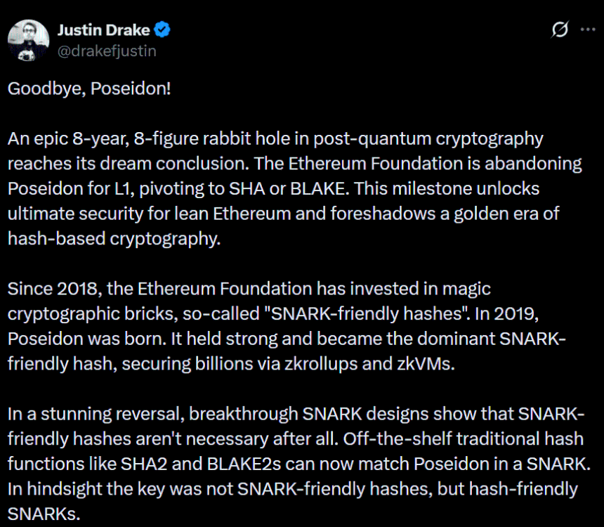 Ethereum post-quantum roadmap