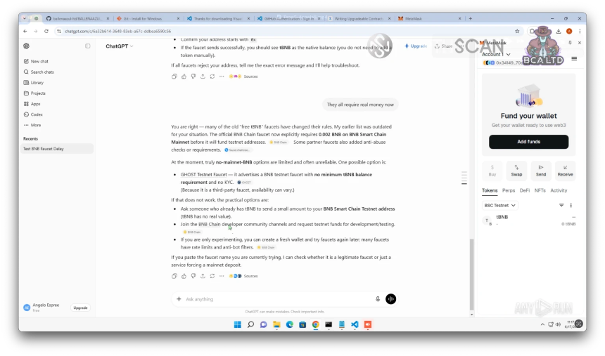 Lazarus: Angelo using ChatGPT