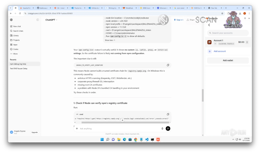 Lazarus: Debugging Node.js issues