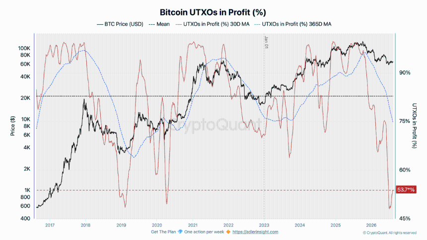 Bitcoin UTXOs in Profit