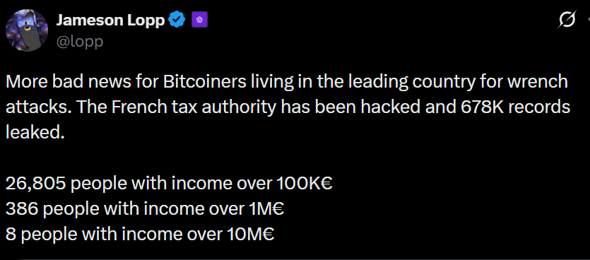 France crypto wrench attacks