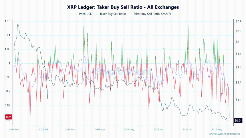 XRP Taker Buy Sell Ratio