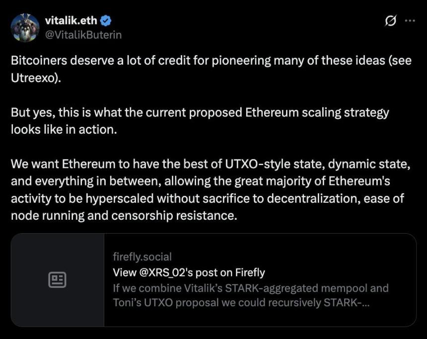 Ethereum Explores UTXO-Style Storage to Cut Node Costs and Boost Scalability
